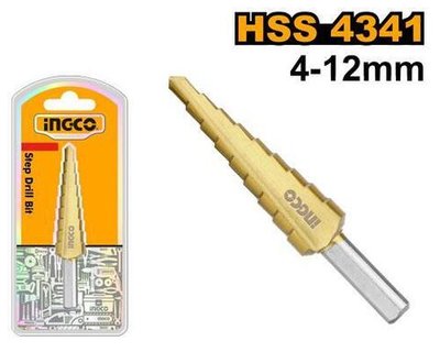 Ступенчатое сверло 4-12мм SUPER INGCO AKSDS41233 INDUSTRIAL