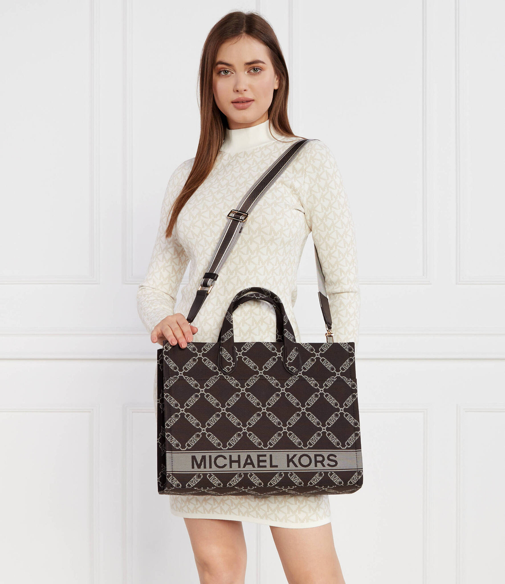 Сумка-трапеция large Gigi tote Michael Kors - коричневый(30S3G3GT7J)
