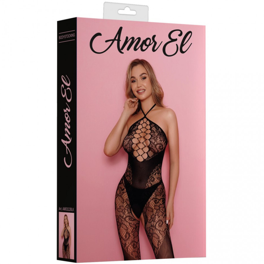 Черный боди-комбинезон с доступом AME022BLK Amor El, OS