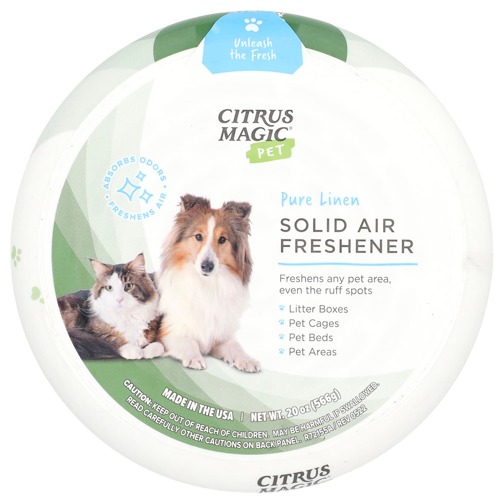 Citrus Magic, Твердый освежитель воздуха, запах чистого белья, 20 унций (566 г)