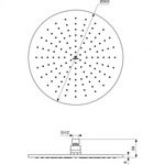 Верхний душ O300 мм Ideal Standard A5803XG