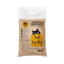 Древесный впитывающий наполнитель Моськи-Авоськи, 5 кг (15 л)