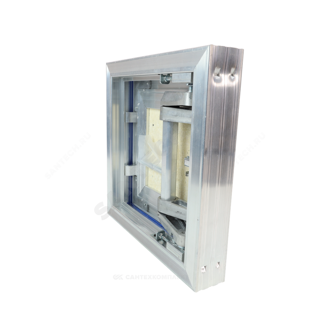 Люк под плитку нажимной алюминий 600х600 на износоустойчивой петле Evecs CERAMO COMFORT D6060