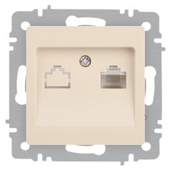 Розетка Intro Accent 6-303-02 информационная RJ45 IP20 СУ слоновая кость | Intro
