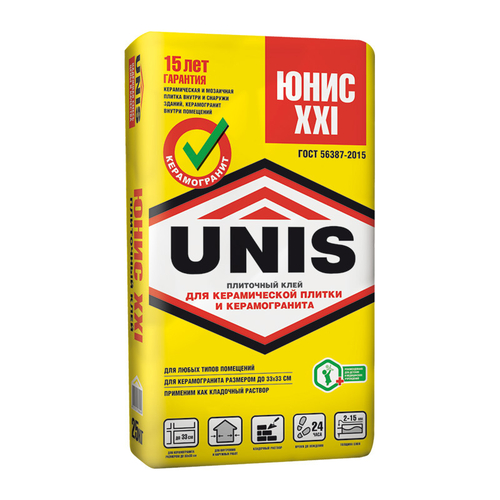 Клей плиточный Unis ХХI (25 кг)