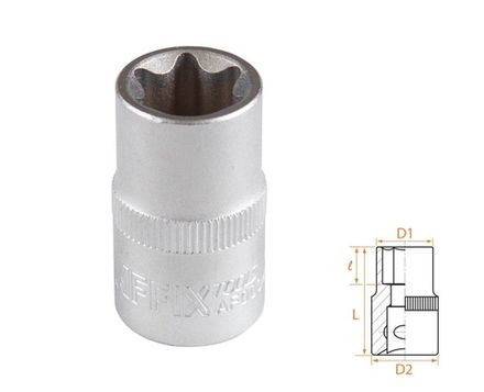 Цена на AFFIX (AF00043018) Головка торцевая TORX Е-стандарт 1/2", E18
