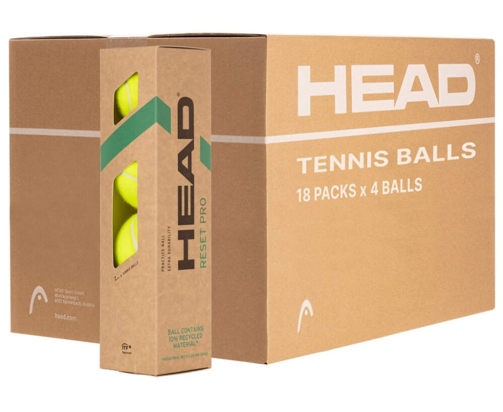 Картон теннисных мячей Head Reset Pro 18 x 4B