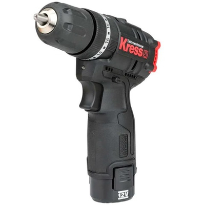 Аккумуляторная дрель-шуруповерт KRESS KU370.2 ударная 12 В 2Ач 30Нм б/щ