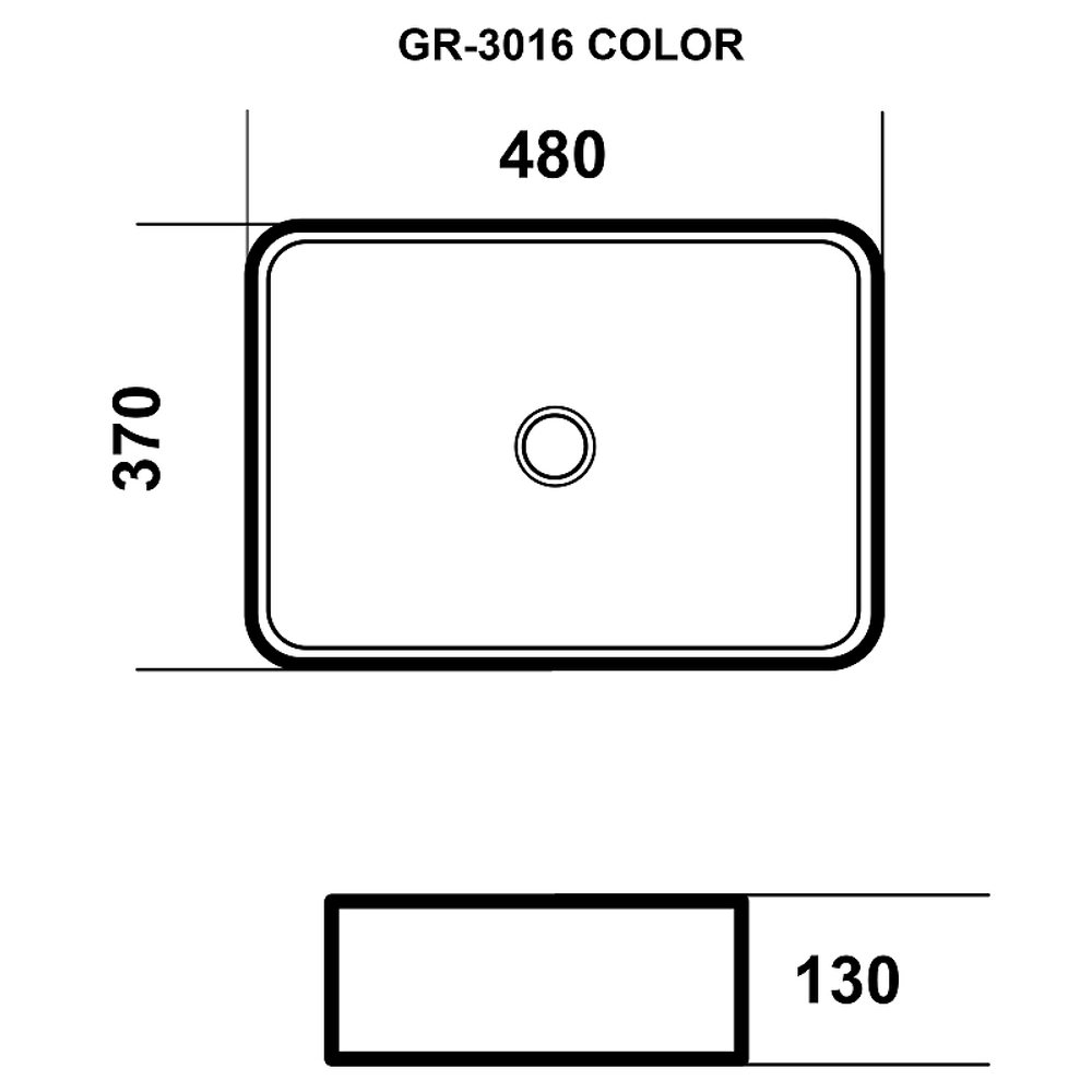 Раковина-чаша Grossman Color 48 GR-3016GBR Золото Черная
