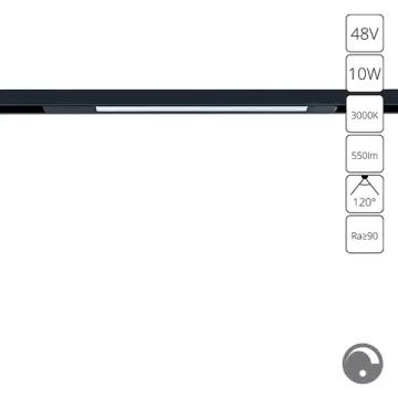 Магнитный трековый светодиодный светильник 10W 3000K A7493PL-1BK черный Optima Arte Lamp