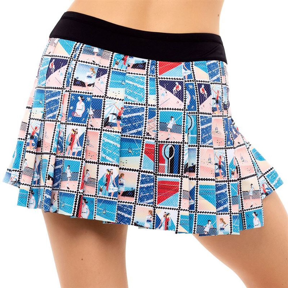 Женская Юбка теннисная Lucky in Love Post a Plaid Poster Girl Plated Skirt - turquoise