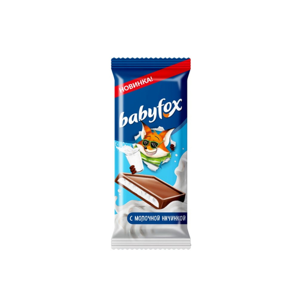 КДВ Шоколад Babyfox 24г с МОЛОЧНОЙ начинкой 1/30 (арт.РРВ004)