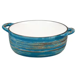 Бульонница 550 мл d 14,5 см h5,5 см с ручками Texture Dark Blue P.L. Proff Cuisine [6]