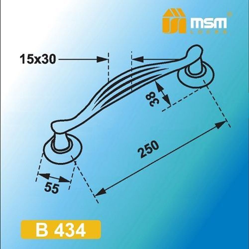 Ручка-скоба MSM B434 AB бронза