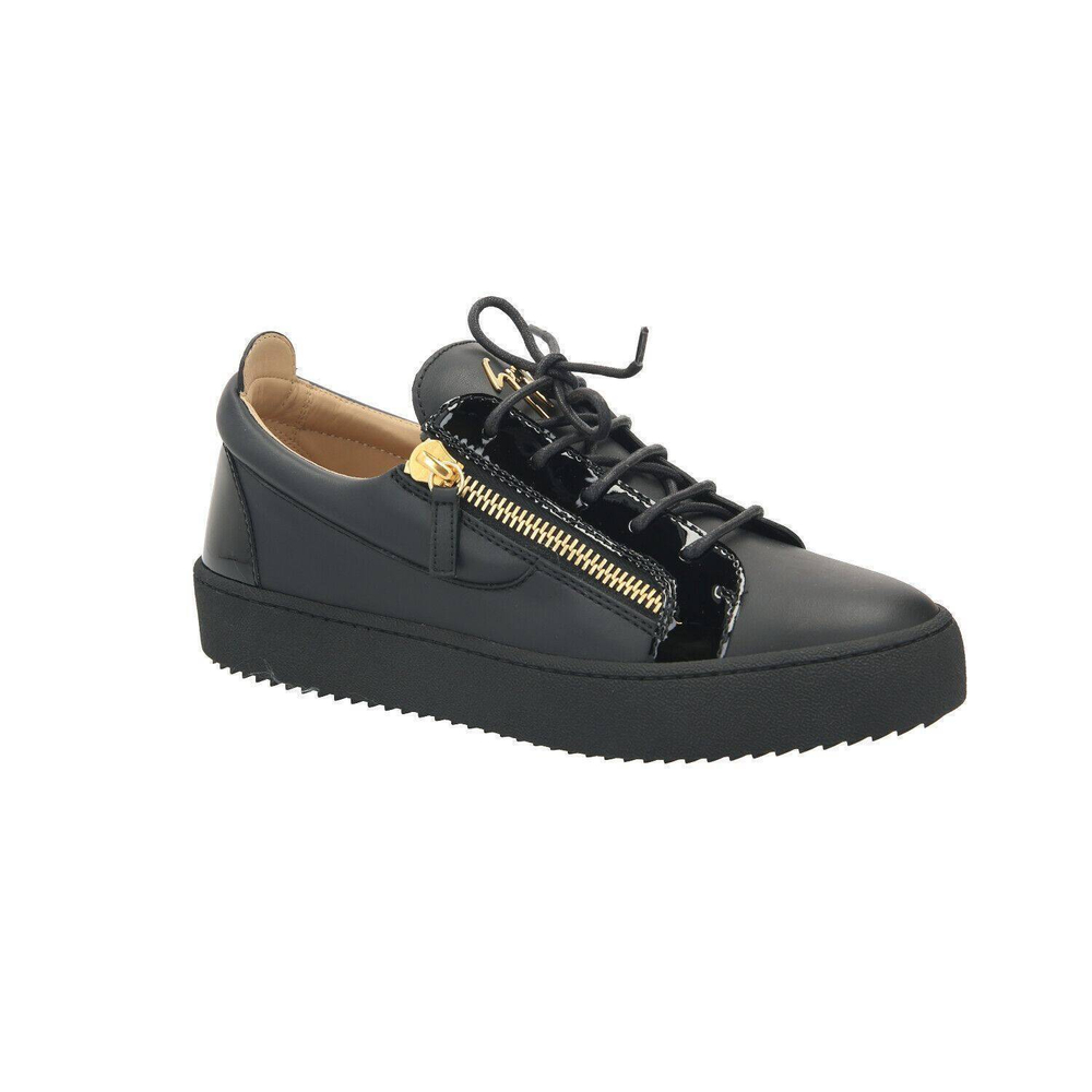 Кожаные кроссовки s logoball Giuseppe Zanotti - черный(RU00010)