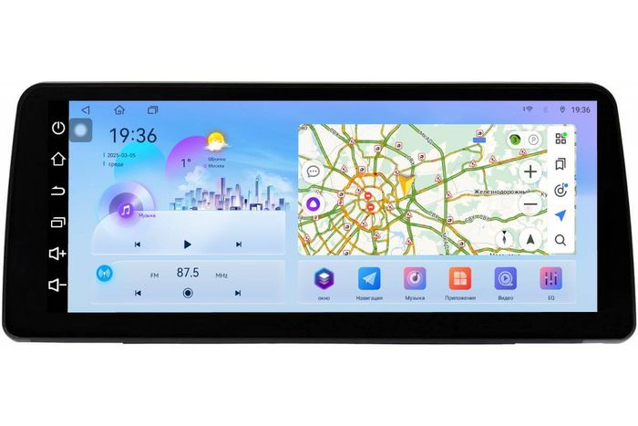 Магнитола в рамку 9", 10" и LUX - Farcar 903LUX монитор 12.3" (трапеция) QLED+2K на Android 14, Быстрая, CarPlay, 4G SIM-слот
