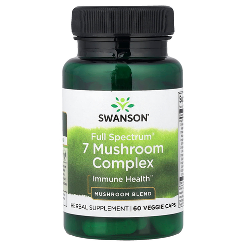 Swanson Vitamins, Full Spectrum®, комплекс из 7 грибов, 60 растительных капсул