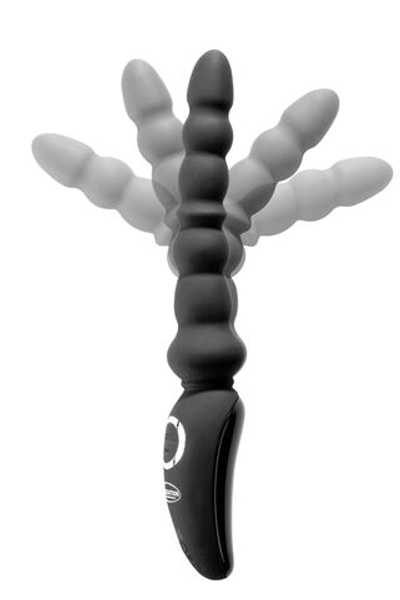 Черный анальный вибростимулятор Vibro Anal Stick - 23,5 см. (Цвет: черный)