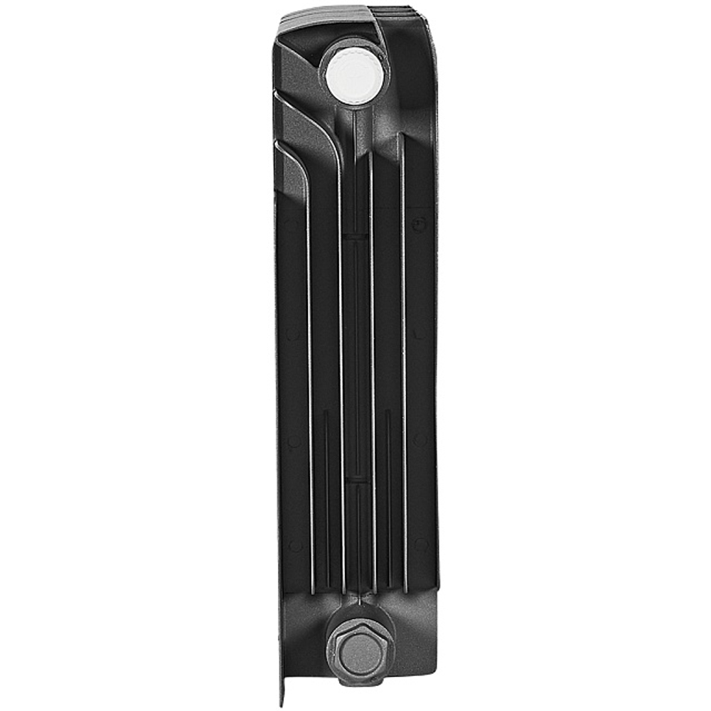 Радиатор биметаллический STOUT TITAN VENTIL 350 - 14 секций (подключение нижнее правое, цвет графит RAL 7024)