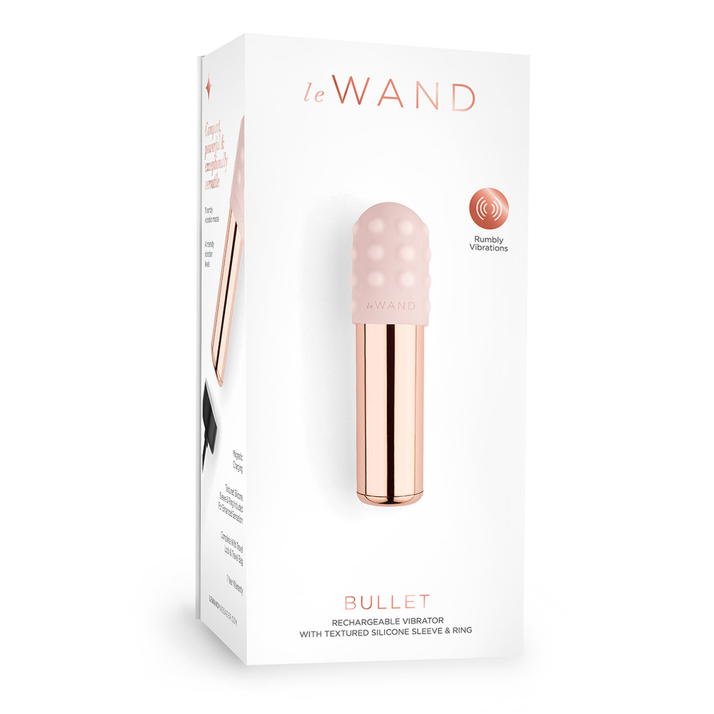 Люксовый мини-вибратор Le Wand Bullet розовое золото