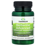 Swanson Vitamins, берберин, улучшенная абсорбция, 30 веганских капсул (550 мг в 1 капсуле)