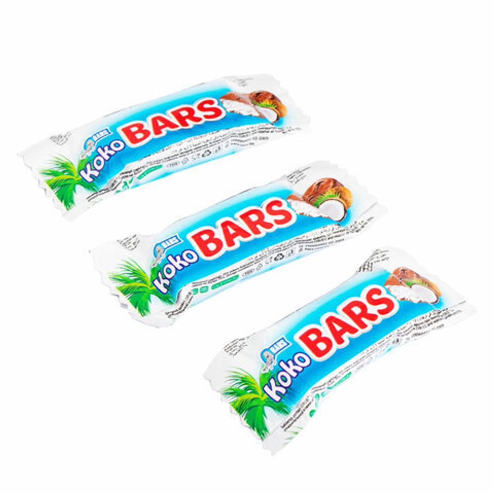 Батончик шоколадный "Koko" BARS с кокосовой начинкой 1000 г, пакет, УТ-00002329