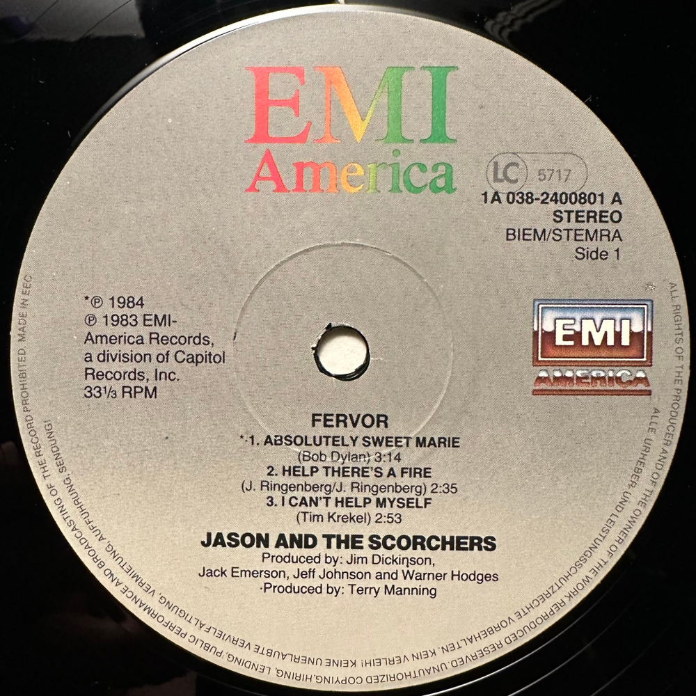 Jason And The Scorchers - Fervor (Голландия 1984г.)