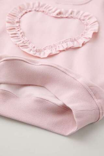 ZARA ТОЛСТОВКА ИЗ ПОПЛИНА «СЕРДЕЧКО», РОЗОВЫЙ