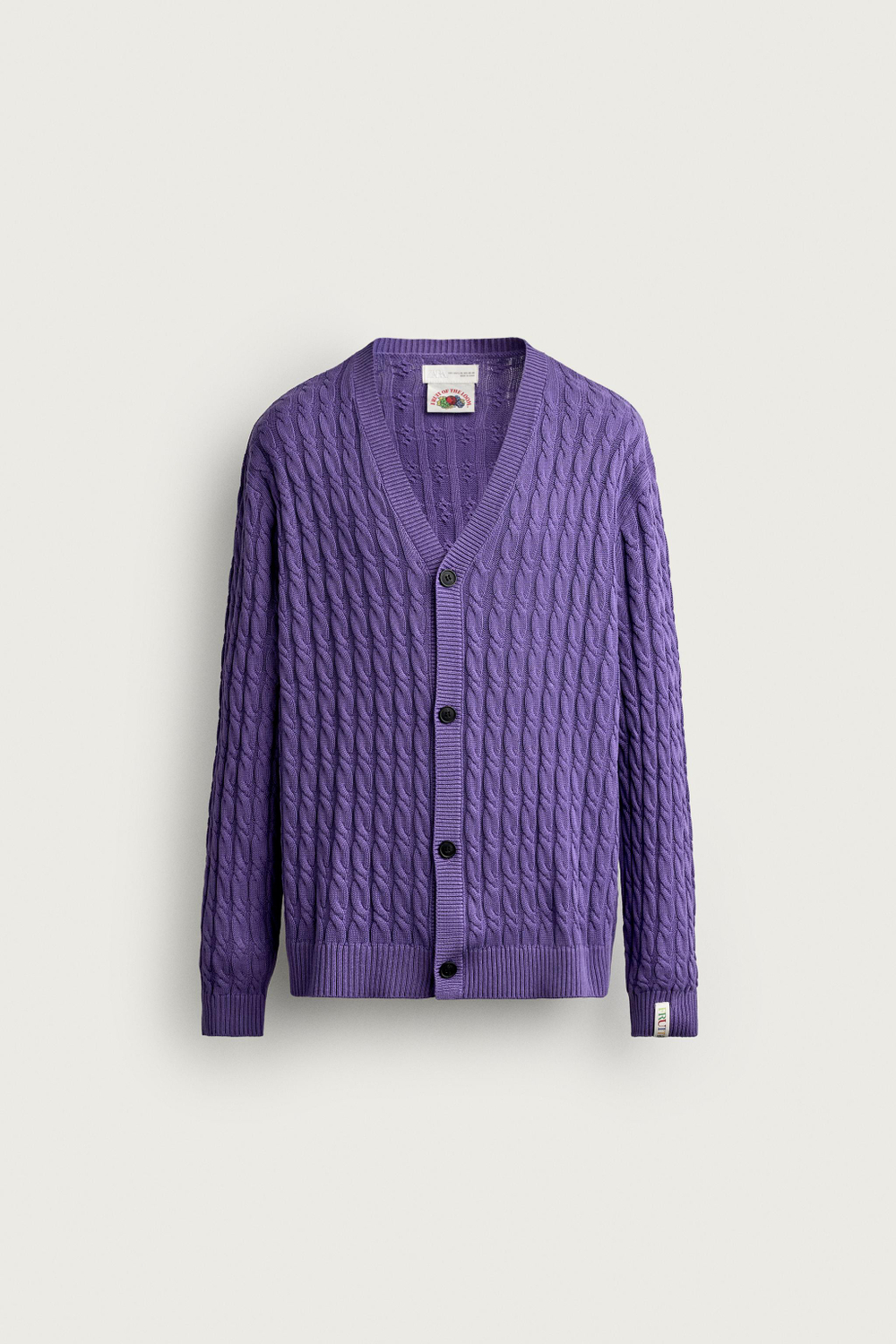КАРДИГАН С КОСАМИ FRUIT OF THE LOOM™ — ZARA