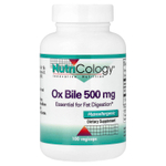 Nutricology, бычья желчь, 500 мг, 100 растительных капсул