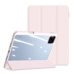 Чехол книжка розового цвета от Dux Ducis для Xiaomi Pad 7 и 7 Pro, серия Toby Series Case, с функцией пробуждения и сна