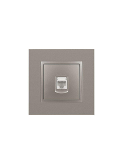 Розетка компьютерная Elegance 14-3107-16 RJ45 титан Эра Б0065764