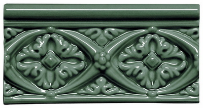 Бордюры ADEX MODERNISTA Relieve Bizantino C/C Verde Oscuro