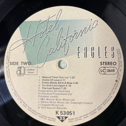 Винтажная виниловая пластинка LP Eagles Hotel California (Германия 1985)