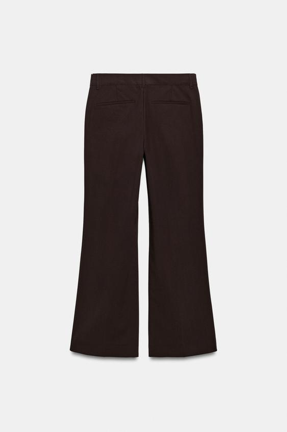 ZARA БРЮКИ ПРЯМОГО КРОЯ С НИЗКОЙ ПОСАДКОЙ, ТЕМНО-БАКЛАЖАНОВЫЙ