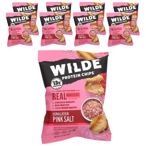 Wilde Brands, Protein Chips®, розовая гималайская соль, 8 пакетиков по 38 г (1,34 унции)