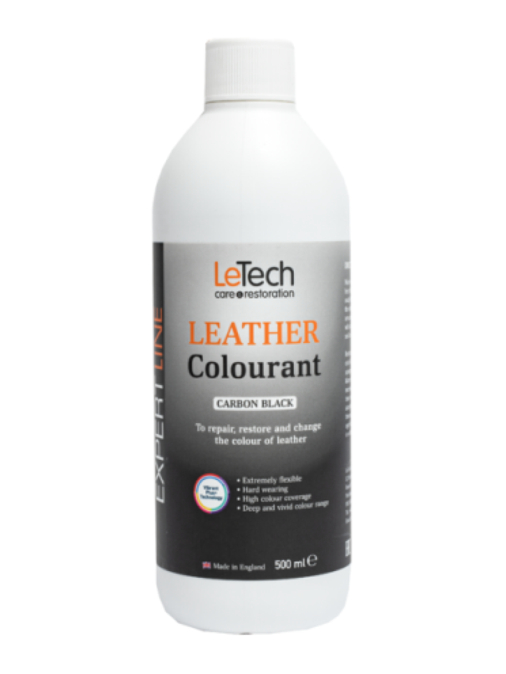 LeTech Expert Line Краска для кожи (Leather Colourant) Carbon Black, 500мл