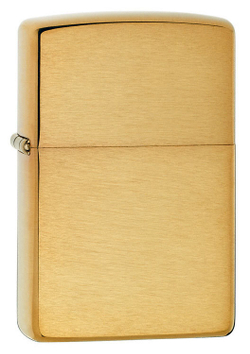 Зажигалка Zippo с покрытием Brushed Brass, медь/сталь, золотистая, матовая, 36x12x56 мм