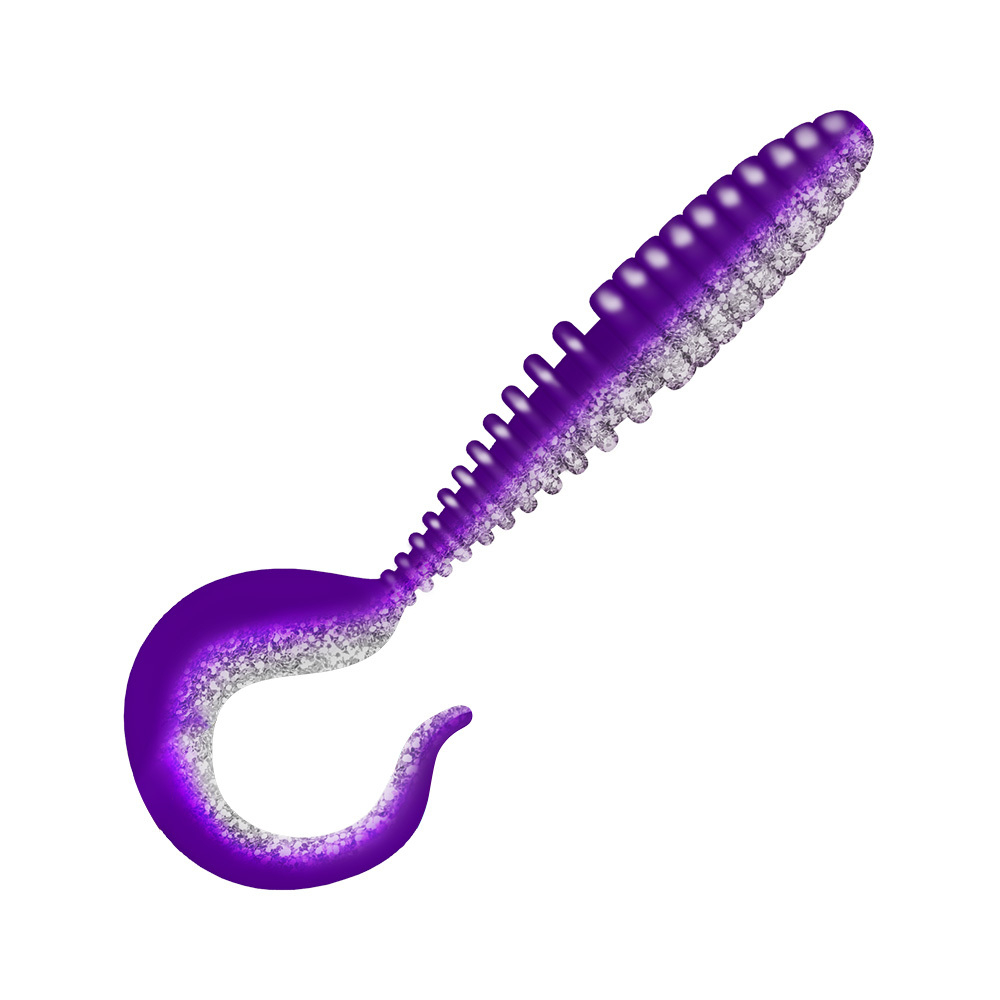 Приманка ZUB-TWIST 150мм(5,9")-4шт, (цвет 036) фиолетовый верх-натурал низ