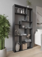 Стеллаж перегородка антрацит для зонирования комнаты СТЖ-40-6