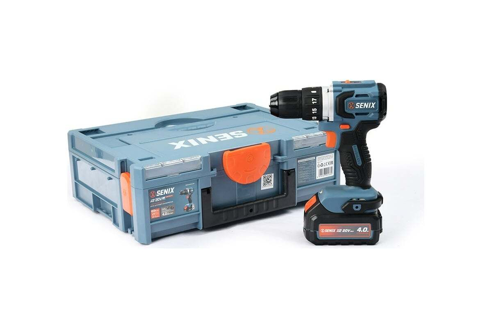 Дрель аккумуляторная SENIX PDDX2-M2-EU KIT,  2акб, зу, кейс