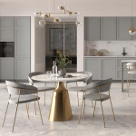 Комплект из 2-х стульев Bradex Home Turin серый, золотые ножки