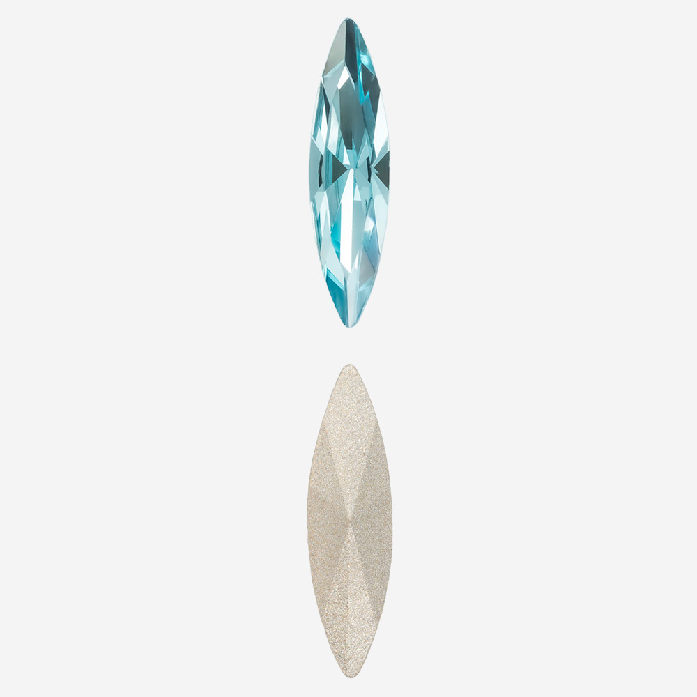 Кристалл Маркиз (Marquise Fancy Stone), оттенок "Индиголит"/"Indicolite", 15*4мм