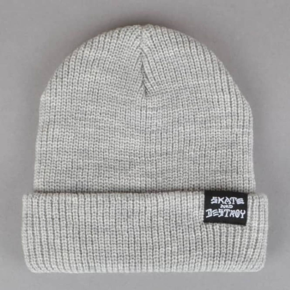 Шапка Thrasher Skate and Destroy Knit Beanie Grey