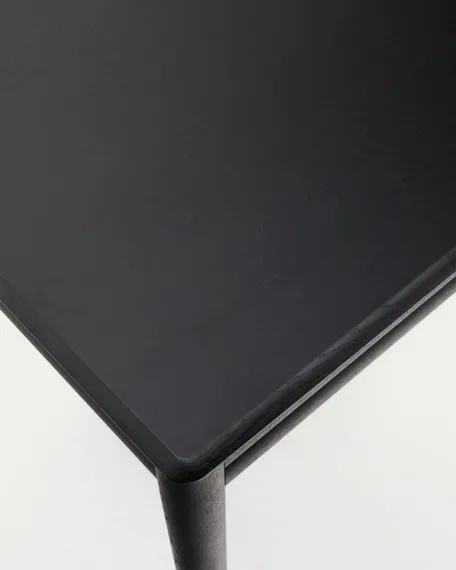 Раздвижной стол Lenon 200-280x90 см, черный массив дуба