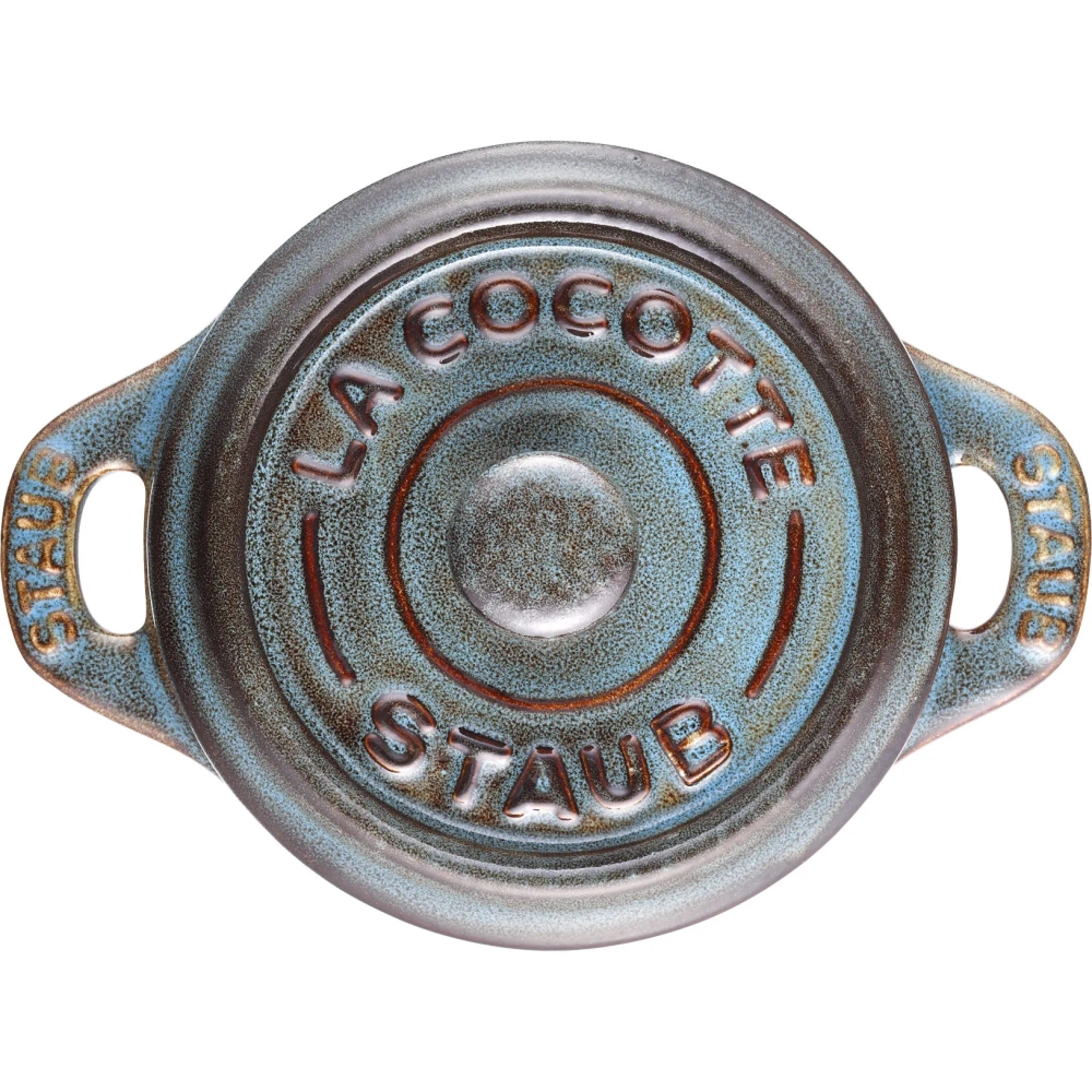 STAUB Набор из 4 мини-кокотниц 200мл 10см античная бирюза 40508-159-0