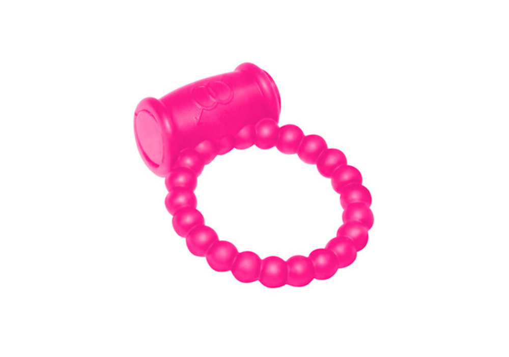 Эрекционное силиконовое кольцо с вибрацией Rings Drums pink (Цвет: розовый)