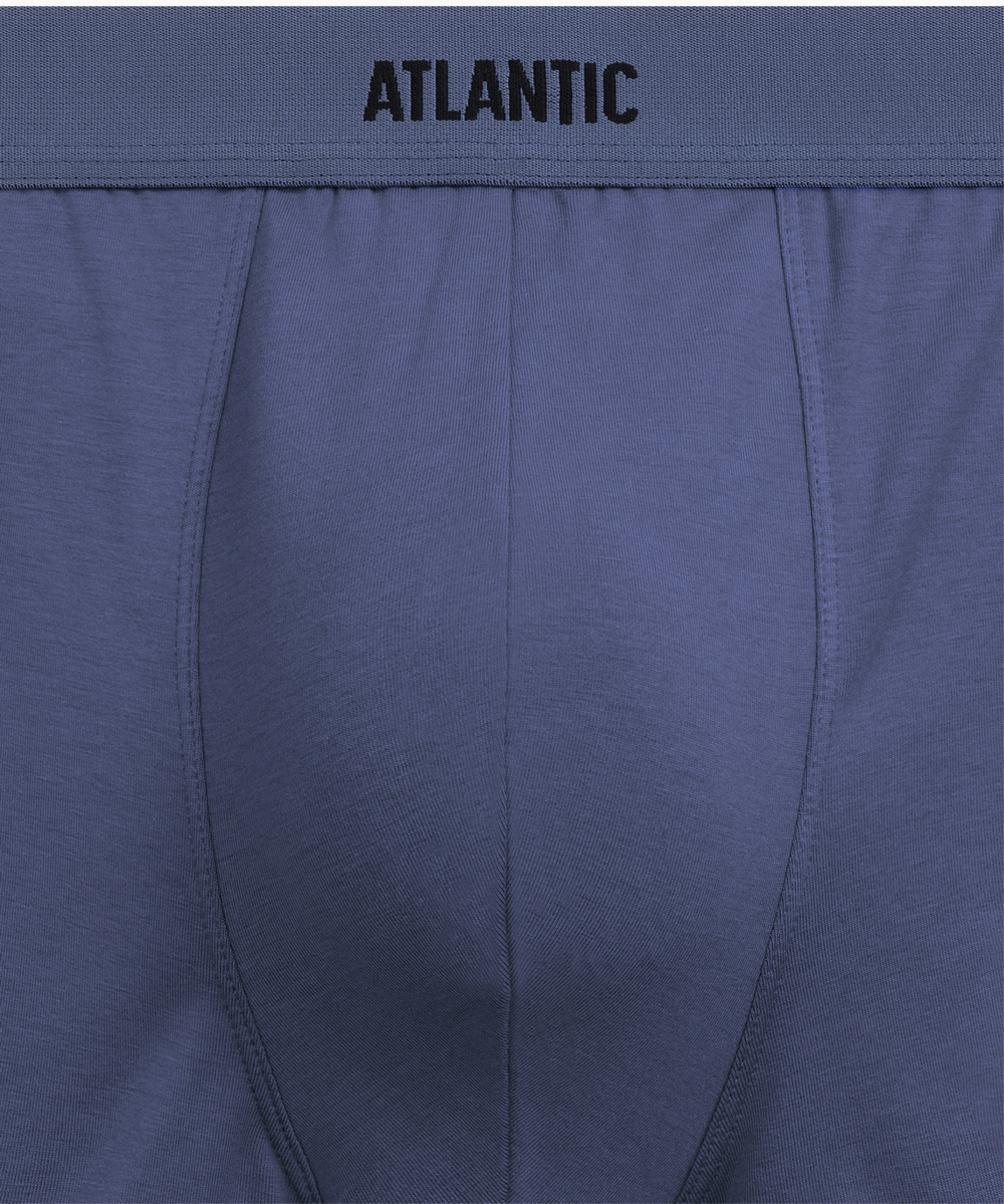 Мужские трусы шорты Atlantic, набор из 3 шт., хлопок, черные + холодный деним + черные, 3MH-0111