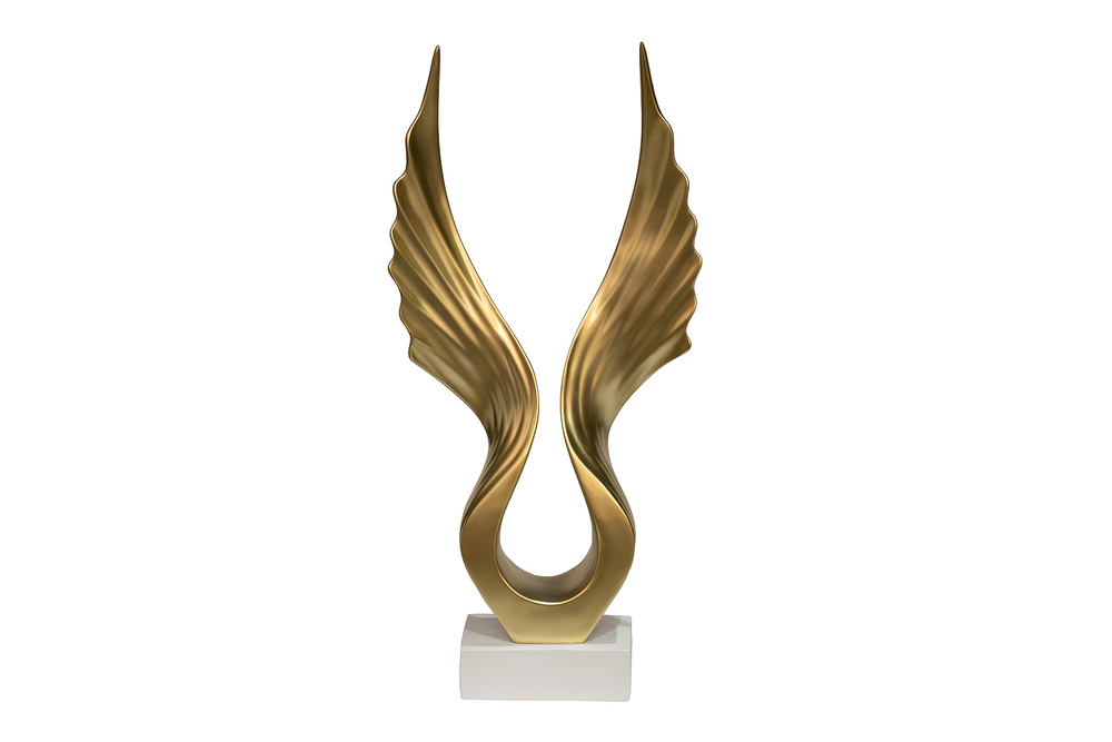 Статуэтка "Абстракция" золотая 21x7,5xh 43,5см Garda Decor