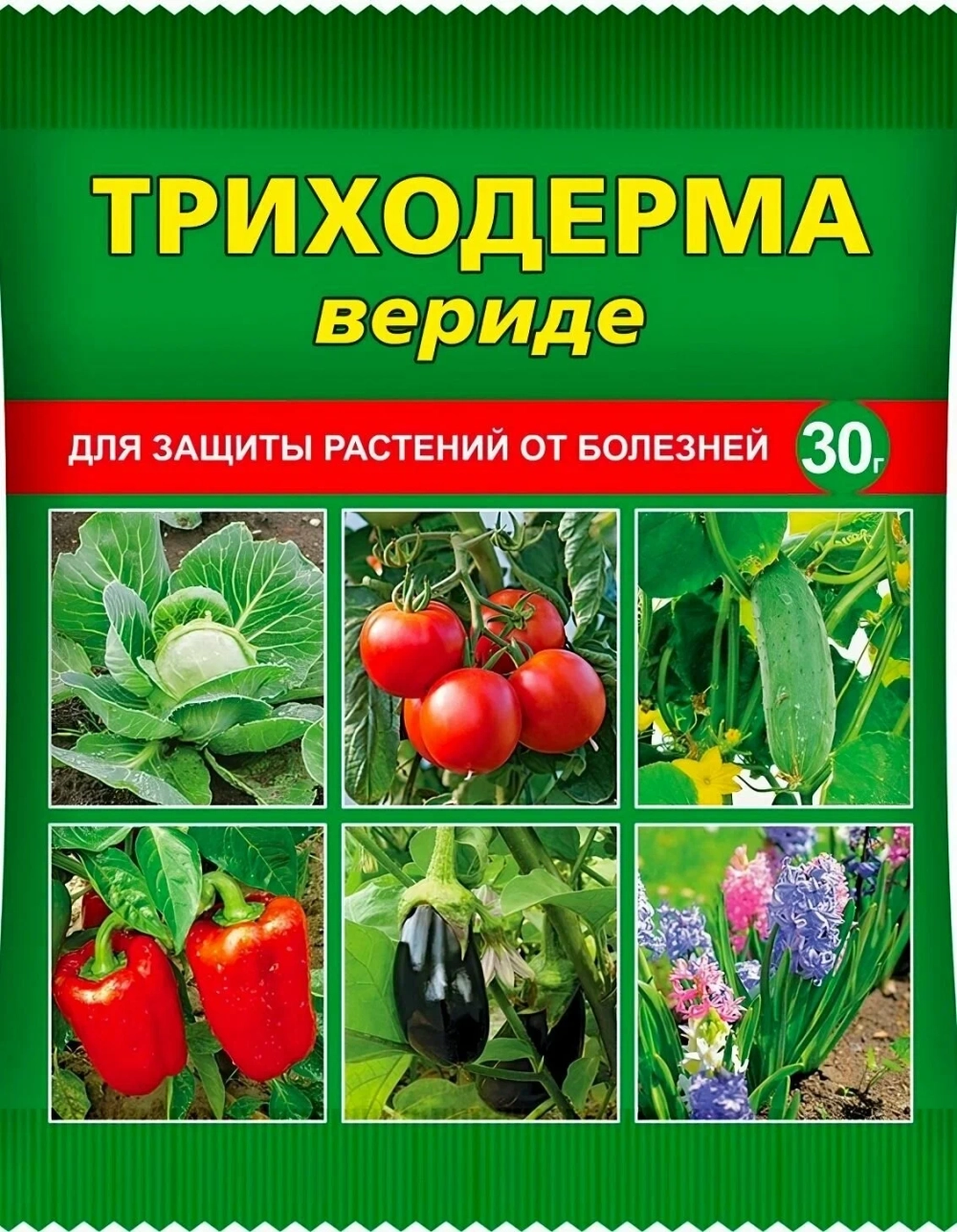 Триходерма вериде биопрепарат для защиты растений от болезней, 30 гр.